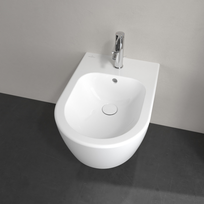 Villeroy&Boch Avento Биде подвесное 37x53см., 1 отв., цвет: альпийский белый