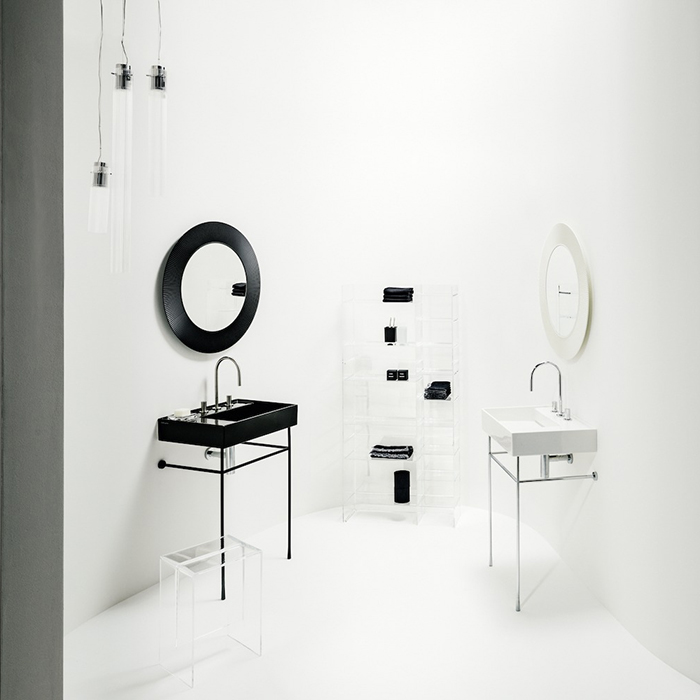 Laufen Kartell Зеркало круглое d=78см, настенное, без подсветки, цвет: черный
