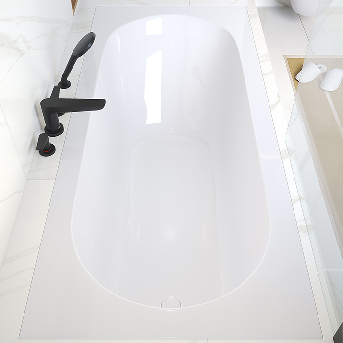 Dushlux Lofo Ванна встраиваемая 180x80см, искусственный камень Gelcoat, цвет: белый глянцевый