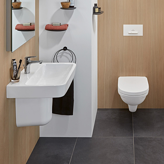 Villeroy&Boch O.novo раковина 55x46x17.5см., 1 отв., подвесная, без перелива, цвет: альпийский белый