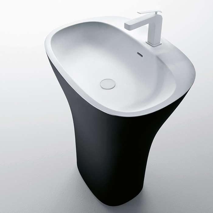 Falper Scoop Раковина 66х49х87 см, 1 отв., напольная, цвет: черный
