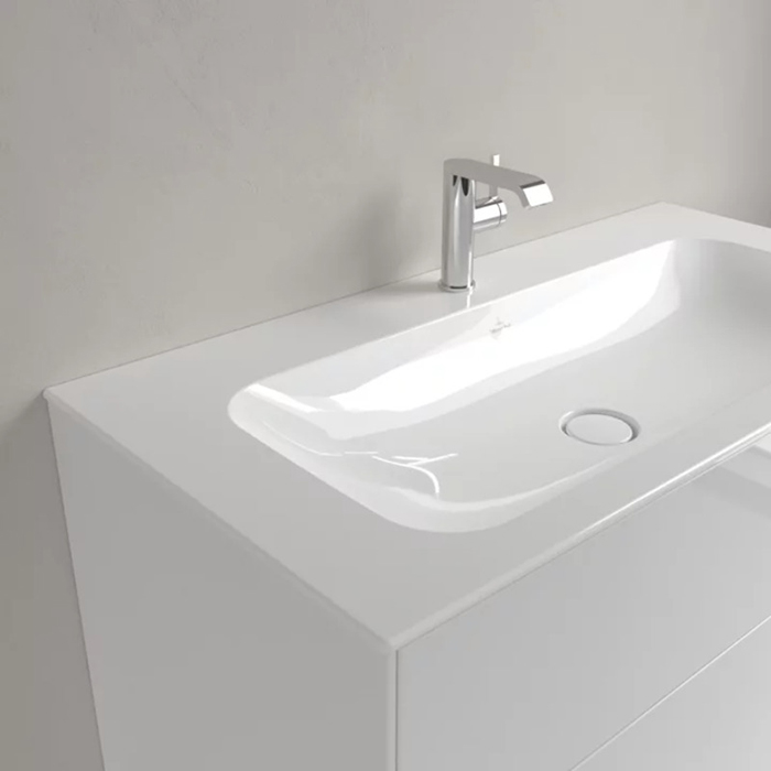 Villeroy Boch Finion Раковина встраиваемая 100х50см., с 1 отв., с антигрязевым покрытием CeramicPlus, цвет: альпийский белый