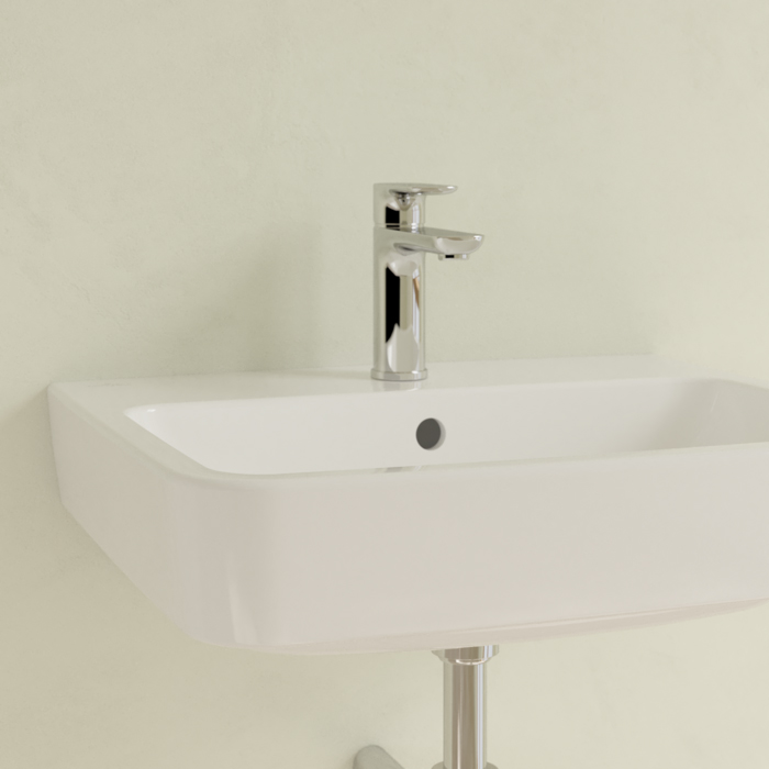 Villeroy&Boch O.novo раковина 55x46x17.5см., 1 отв., подвесная, с переливом, цвет: альпийский белый