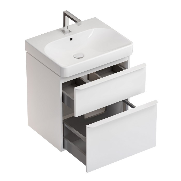 Geberit Smyle Square Тумба под раковину 61х58см., подвесная, цвет: белый