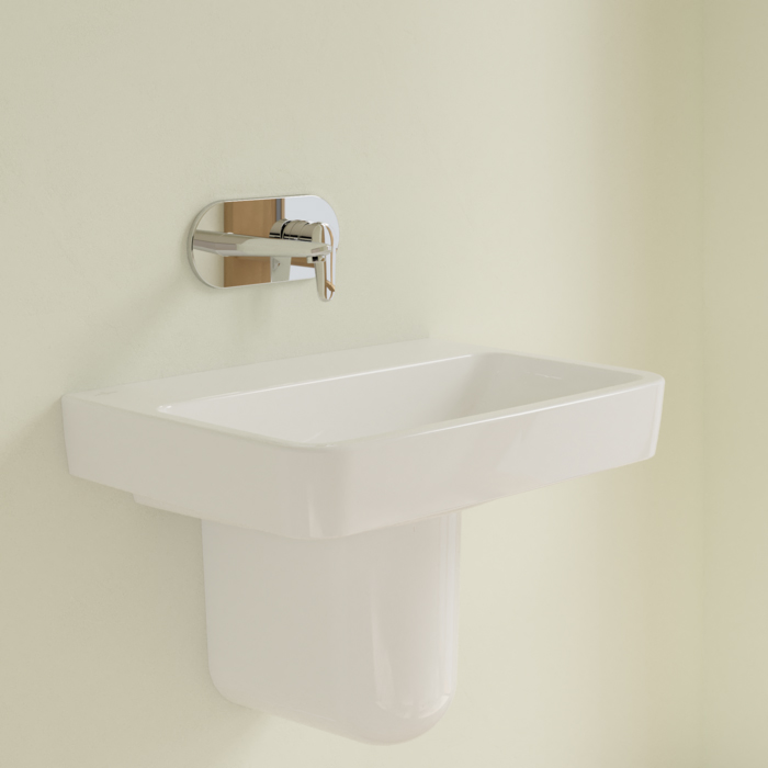 Villeroy&Boch O.novo раковина 65x46x17.5см., без отв., подвесная, без перелива, цвет: альпийский белый