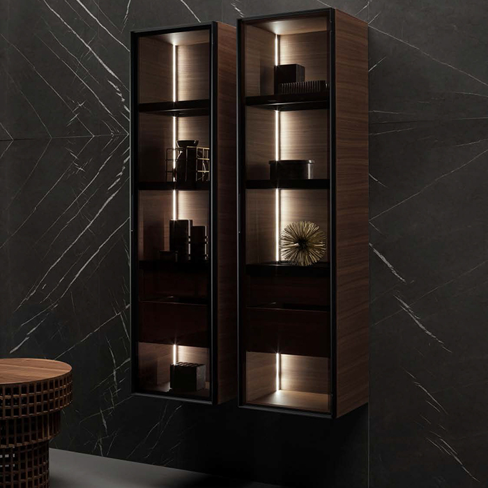Falper Butler Пенал подвесной, 35х40х150см., DX, 3 полочки, 1 ящик, цвет: Noce naturale