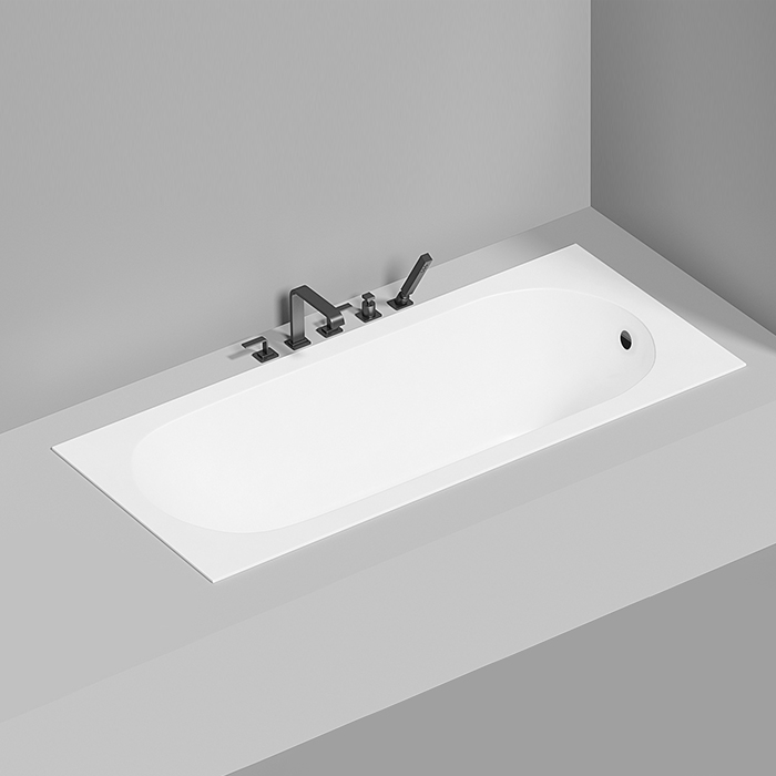 Salini Lofo Ванна 180x80см, встраиваемая, Solid Surface, цвет: белый матовый