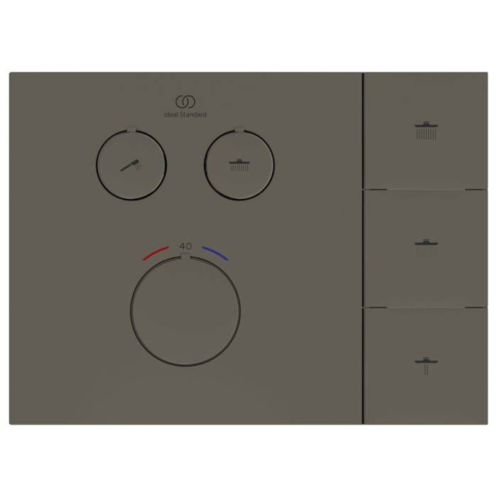 Ideal Standard Ceratherm Navigo Solos Смеситель для душа, встраиваемый, термостатический, цвет: PVD Magnetic Grey (Магнит)