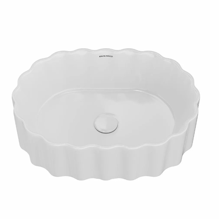 Kerama Marazzi ArtBasin Conchiglia Раковина накладная 50см., без отв., цвет: белый глянцевый