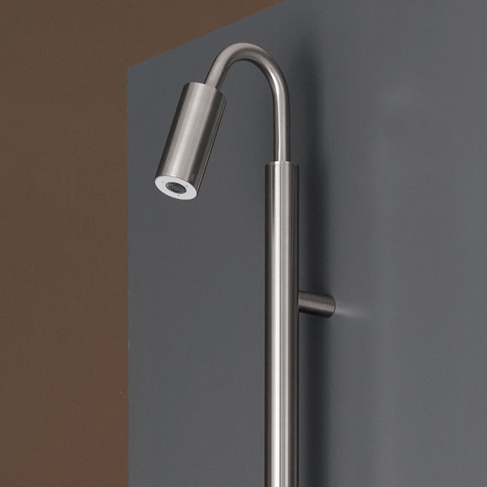 CEA Design GRADI Душевая колонна со смесителем прогрессивным и верхним душем, Conical rain jet, цвет: нержавеющая сталь