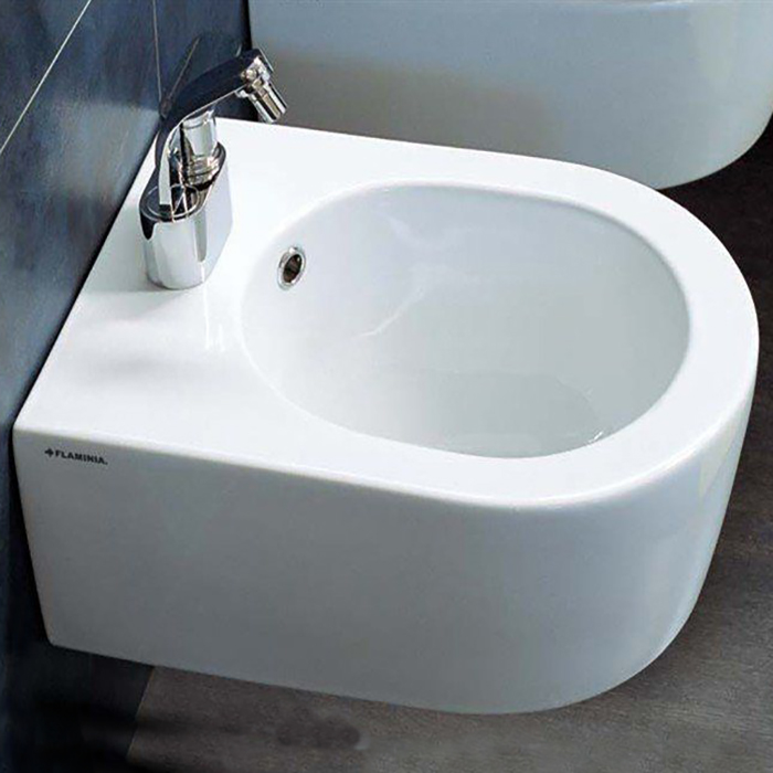 Flaminia Mini Link Биде подвесное 48.5x36xh20см, без отв. под смеситель, цвет: белый глянцевый