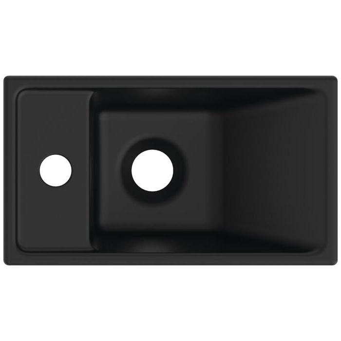 Ideal Standard i.life S Раковина 37x21xh12см, подвесная, с 1 отверстием, Sx, без перелива, цвет: чёрный матовый