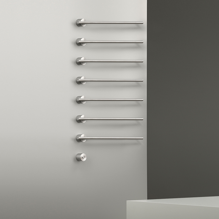 CEA Design EQUILIBRIO Полотенцесушитель 58см, электрический, 7 трубок, кнопка включения в комплекте, цвет: нержавеющая сталь