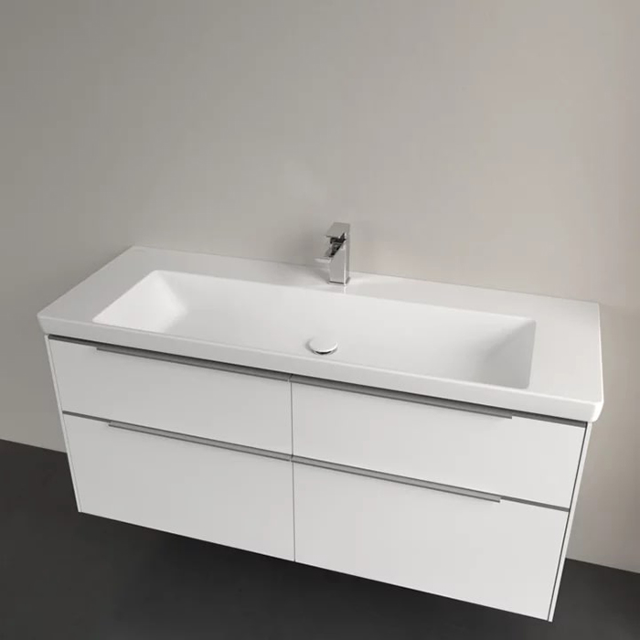 Villeroy&Boch Subway 3.0 Раковина 130х47х17см., 1 отв., подвесная, без перелива, цвет: альпийский белый