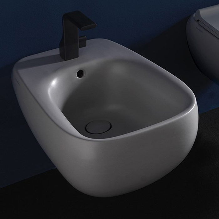 Flaminia Fluo Биде 54.5х41хh23см., подвесное, с 1 отв., цвет: cenere