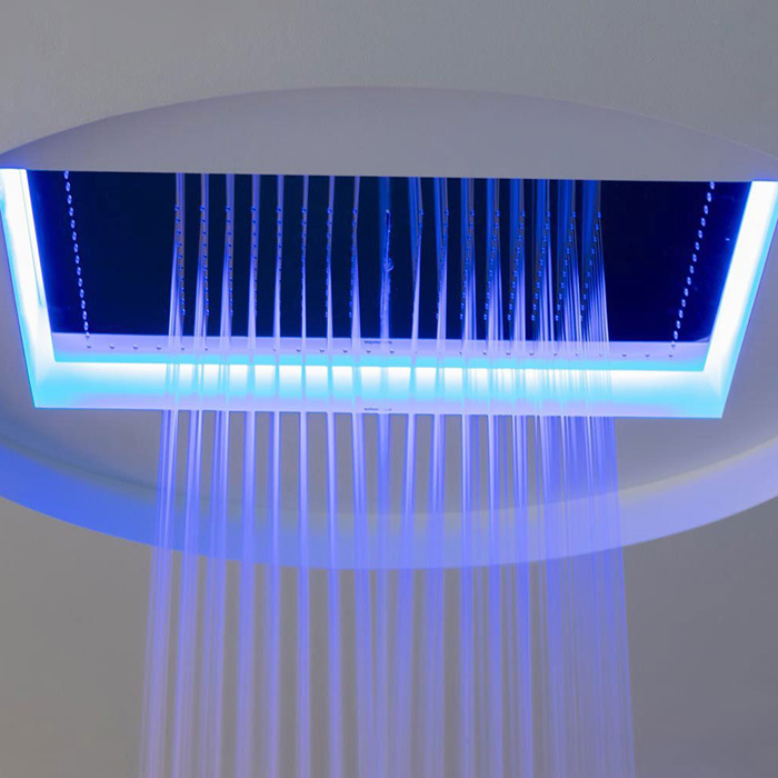 Antonio Lupi Meteo Встраиваемый верхний душ 52x35x11см, с LED подсветкой, цвет: белый