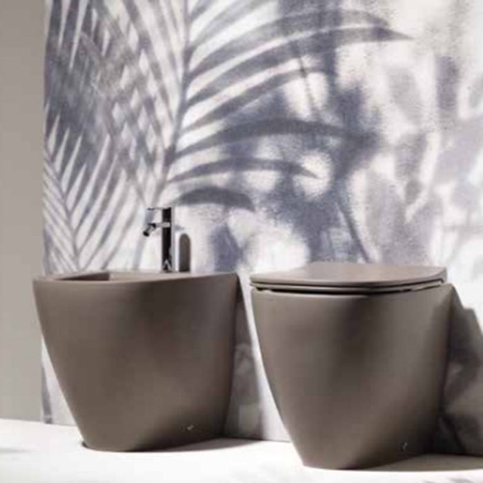 Simas Juniper Биде напольное 53.5x370x42см., 1 отв., цвет: moka matt