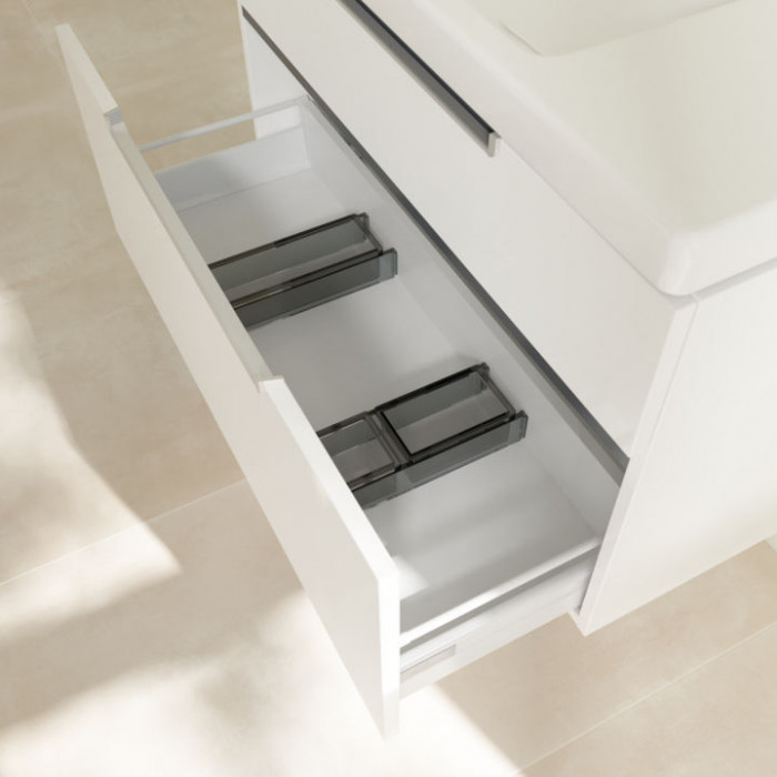 Villeroy&Boch Subway 2.0, Тумба подвесная под раковину, 1 x коробка с аксессуарами 2, 2 выдвижных отделения, 98.7x59x44.9см.,