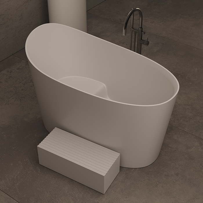 Dea Design Single Ванна 130x70x85см., отдельностоящая, Solid Surface, цвет: White №18