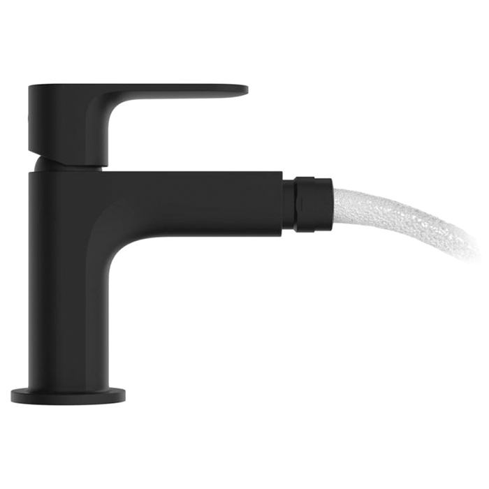 Hansgrohe Rebris S Смеситель для биде, 1 отв., с донным клапаном, цвет: черный матовый