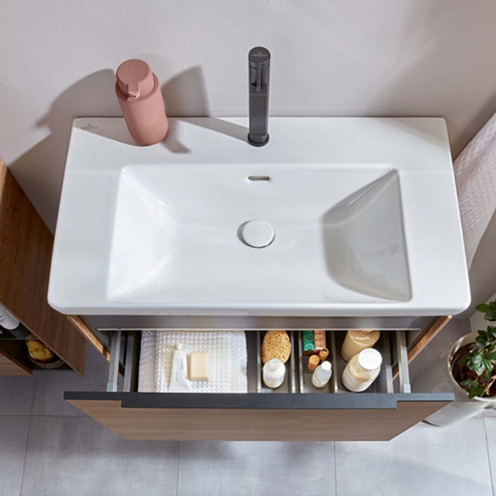 Villeroy&Boch Subway 3.0 Раковина 80х47х16.5см., 1 отв., подвесная, цвет: альпийский белый