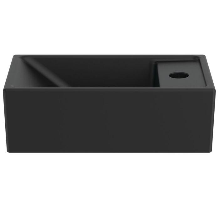 Ideal Standard i.life S Раковина 37x21xh12см, подвесная, с 1 отверстием, Dx, без перелива, цвет: чёрный матовый