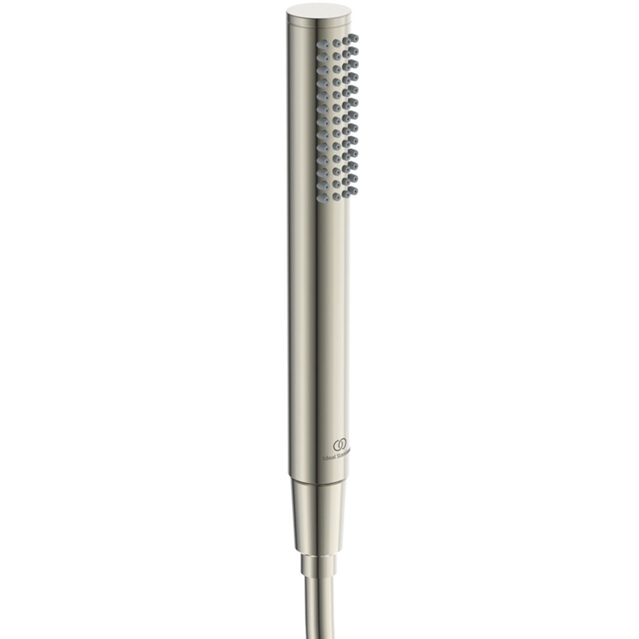 Ideal Standard Ceratherm T125 Душевая система, с термостатическим смесителем, душевая лейка stick, верхний душ Ø30см., поворотный держатель верхнего душа, настенный кронштейн, шланг для душа IdealFlex 175см., цвет: PVD Silver Storm (Серебряный Шторм)