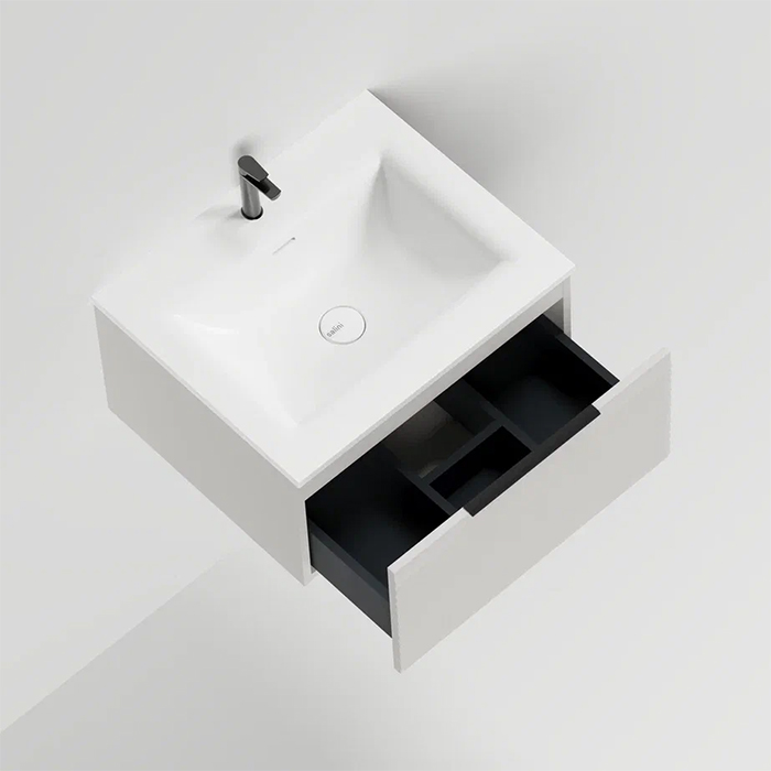 Salini Touch Тумба 60х50х32см., подвесная, с раковиной, 1 ящик, гор. фрез., цвет: Сreamy