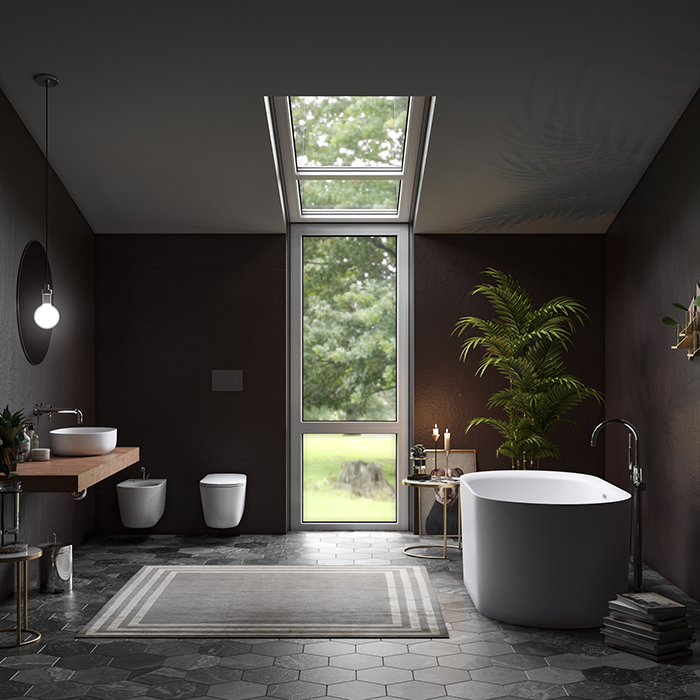 Kerasan Nolita Ванна 145x78x58см., отдельностоящая, click-clack, цвет: белый