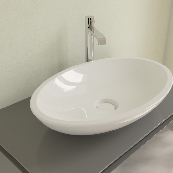 Villeroy&Boch Loop Friends Раковина 63х43 см, без отв., с переливом, с антигрязевым покрытием CeramicPlus, цвет: белый