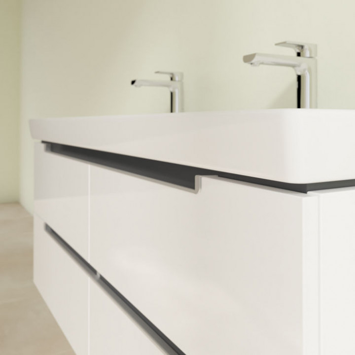 Villeroy&Boch Subway 2.0, Тумба подвесная под двойную раковину, 128.7х52х49см, цвет: белый