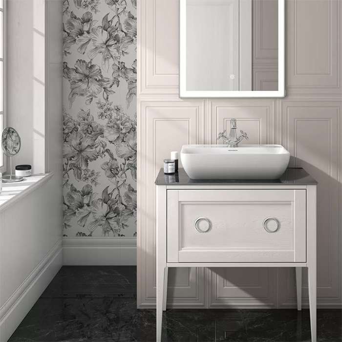 Kerama Marazzi Plaza Раковина накладная 55х40см., 1 отв., цвет: белый глянцевый