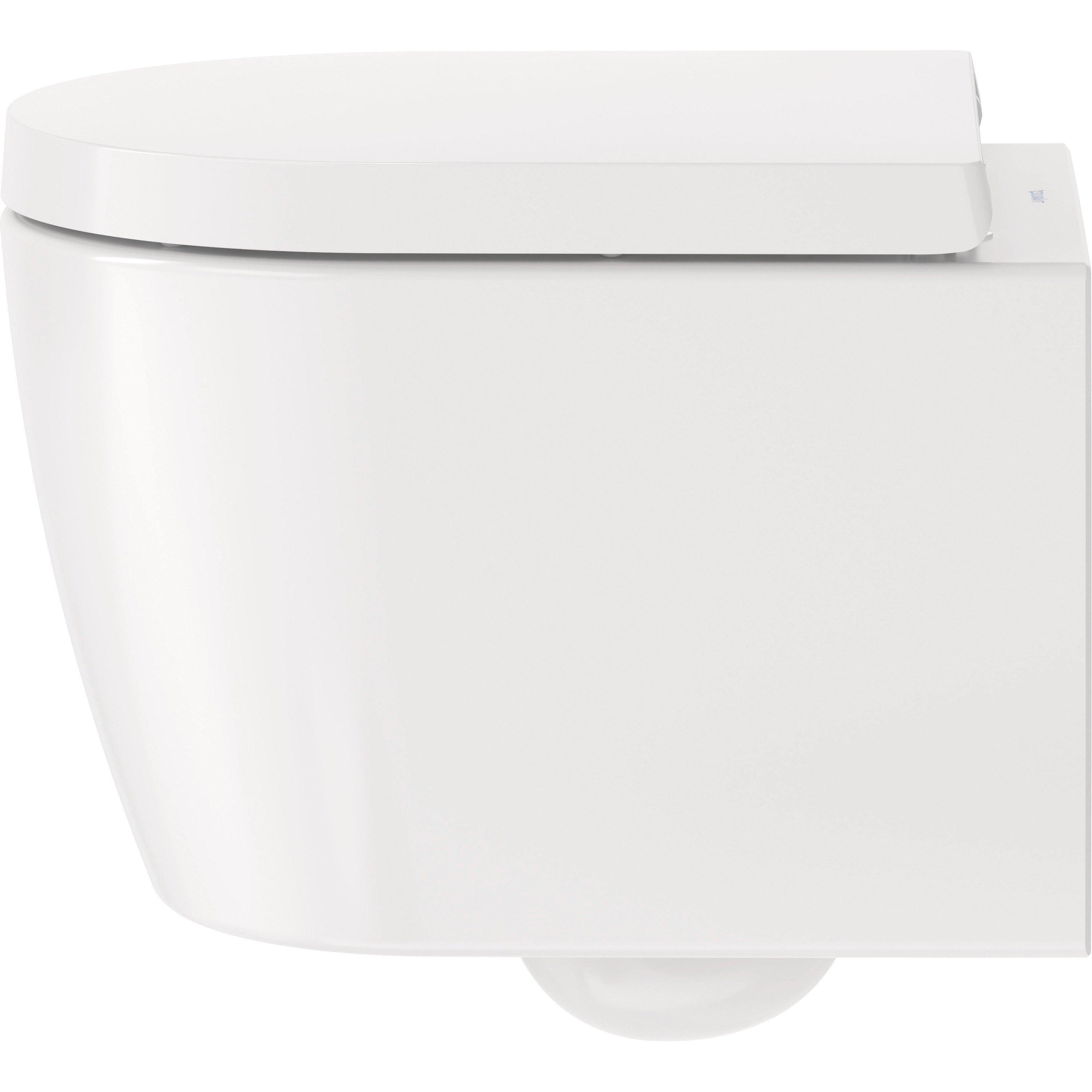 Duravit ME by Starck Комплект: унитаз подвесной Compact Rimless, 37x48см 253009 + сиденье с микролифтом: 002019, цвет: белый
