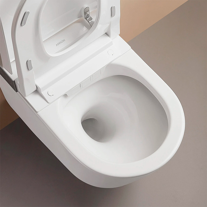 Arrow Pollux Унитаз Smart 34x60см, с функцией биде, подвесной, безободковый, цвет: белый