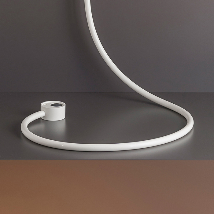 CEA Design FREE IDEAS Ручной душ, с держателем и шланговым подсоединением, цвет: нержавеющая сталь/белый