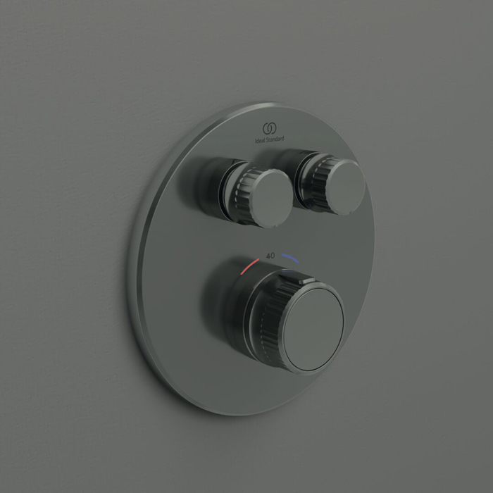 Ideal Standard Ceratherm Navigo Смеситель для душа, встраиваемый, термостатический, для монтажа с комплектом EASY-BOX A1000NU, цвет: PVD Magnetic Grey