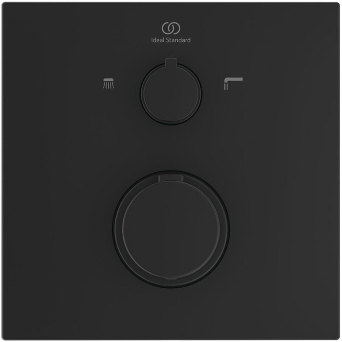 Ideal Standard Ceratherm C100 Смеситель для душа, встраиваемый, термостатический, для монтажа с комплектом EASY-BOX A1000NU, цвет: черный матовый