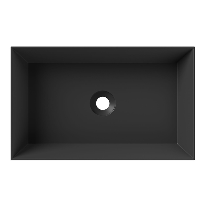 Alice Spy Rectangular Раковина 60x38х12см., накладная, без отв., цвет: чёрный матовый