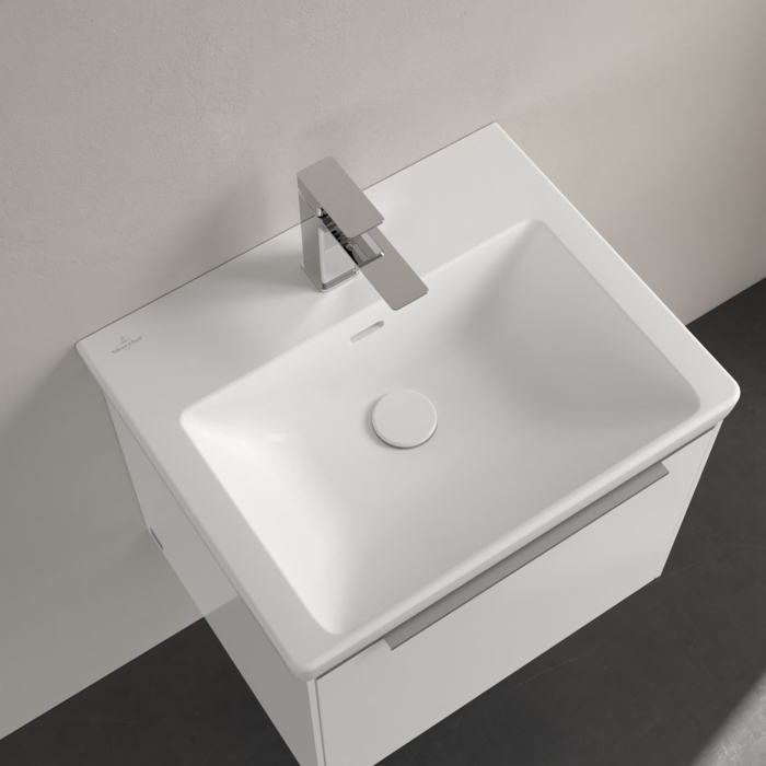 Villeroy&Boch Subway 3.0 Раковина 55х44х16.5см., 1 отв., подвесная, CeramicPlus, с переливом, цвет: белый камень