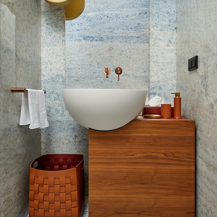 ADJ Корзинка Bottega, 35x35xH40 см., цвет: коньяк/бордо