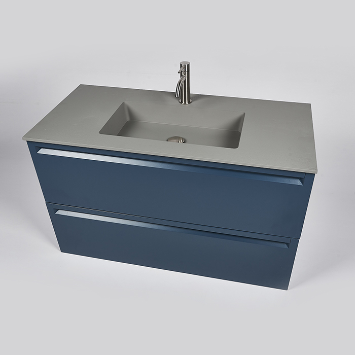 Inda Piccadilly Тумба подвесная 100x45x60см, раковина искусственный мрамор, цвет: blu denim