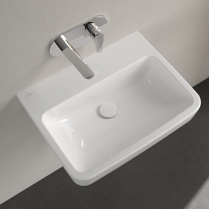 Villeroy&Boch O.novo раковина 60x46x17.5см., без отв., подвесная, без перелива, цвет: альпийский белый