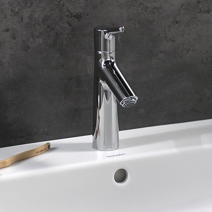 Hansgrohe Talis S Смеситель для раковины 80, на 1 отв, с донным клапаном Push-open, излив 97мм, h68мм, цвет: хром