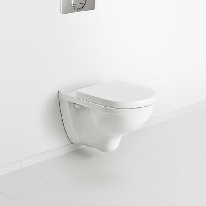 Villeroy&Boch O.novo Унитаз 36x56см., подвесной, безободковый, с гориз. выпуском, цвет: альпийский белый