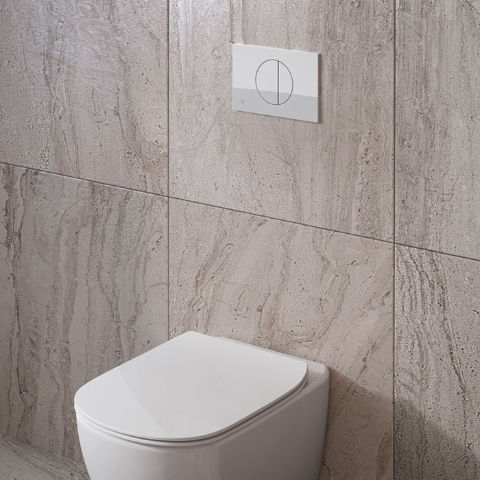 Ideal Standard Oleas M5 Круглая механическая панель смыва, двойной смыв, цвет: белый