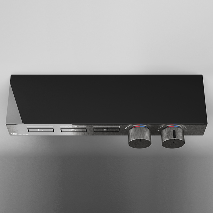 Gessi Hi-Fi Термостат для душа, с включением до 3 источников одновременно, цвет: Black Metal Brushed PVD