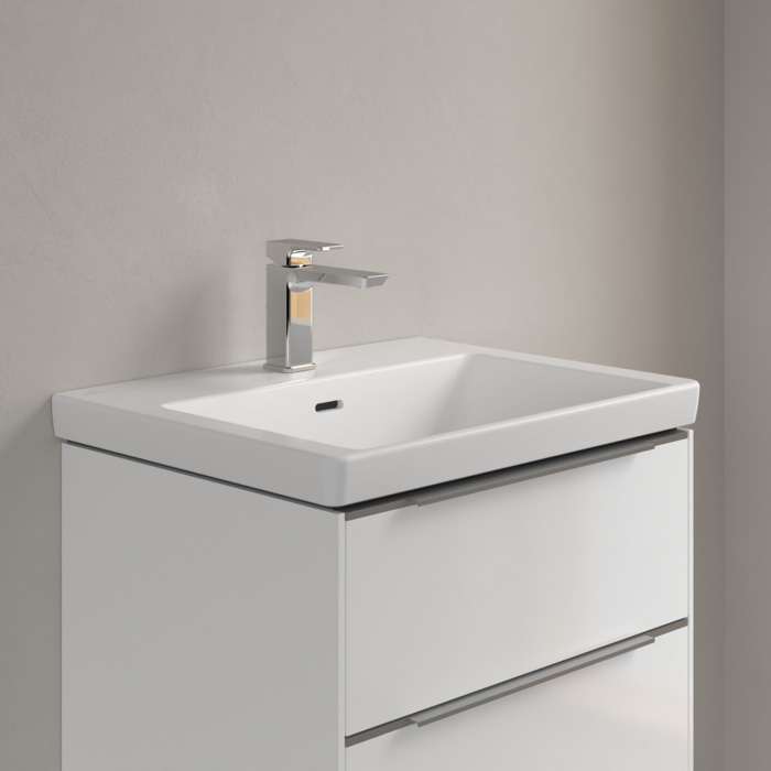 Villeroy&Boch Subway 3.0 Раковина 60х47х16.5см., 1 отв., подвесная, CeramicPlus, с переливом, цвет: белый камень