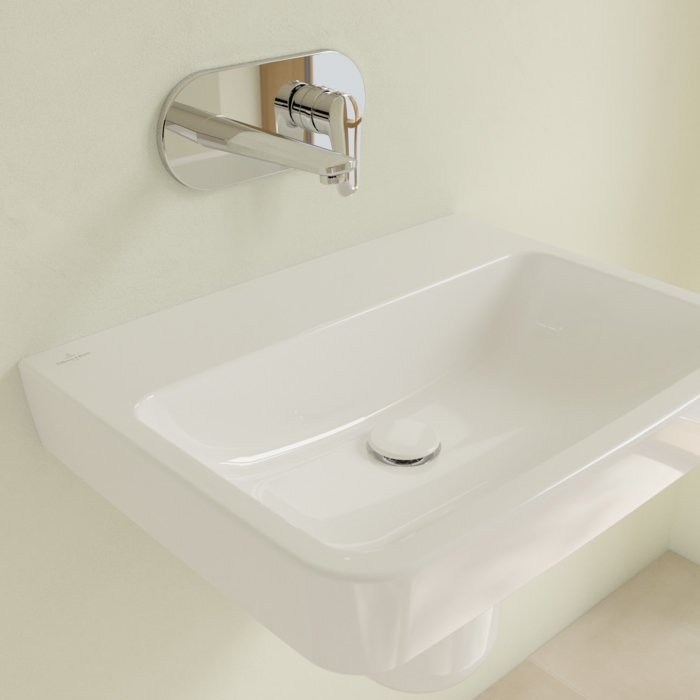 Villeroy&Boch O.novo раковина 60x46x17.5см., без отв., подвесная, без перелива, цвет: альпийский белый