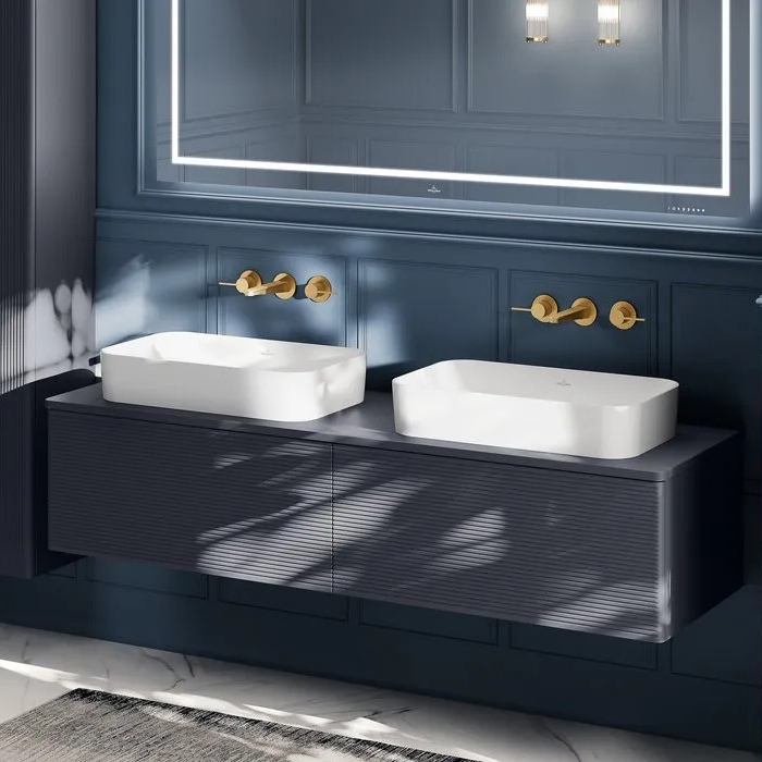 Villeroy&Boch Finion Раковина накладная 60х35х11.5см., без отв., с антигрязевым покрытием CeramicPlus, цвет: белый