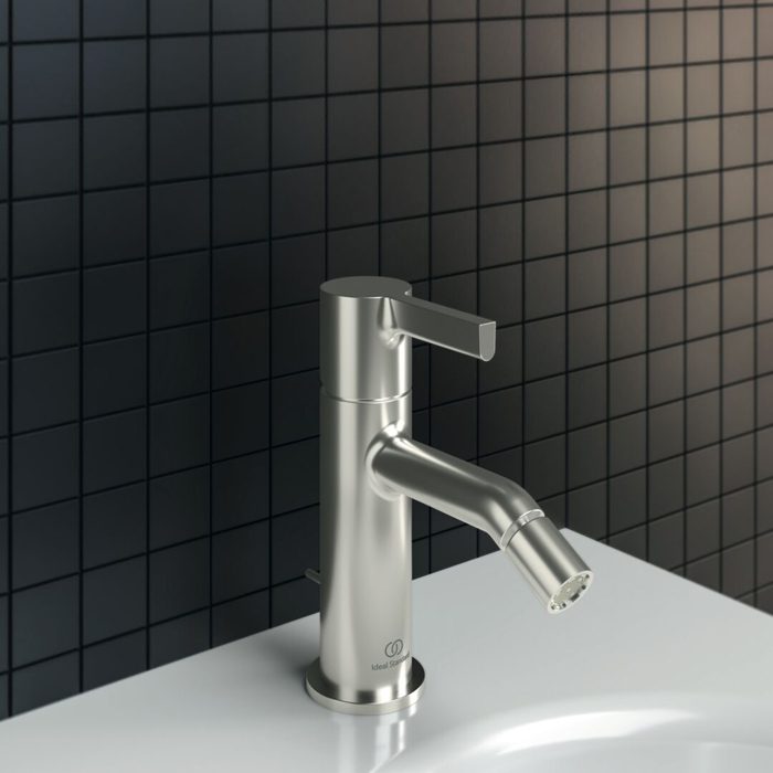 Ideal Standard Joy Смеситель для биде, на 1 отв., с донным клапаном, цвет: PVD Silver Storm (Серебряный Шторм)